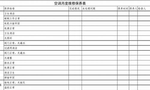 空调维修工艺表格-空调维修方案